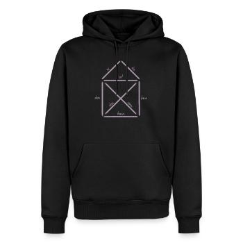 Das Haus vom Nikolaus Shirt für Weihnachten - Männer Premium Bio Hoodie - Schwarz - Vorne - Nico (187cm)