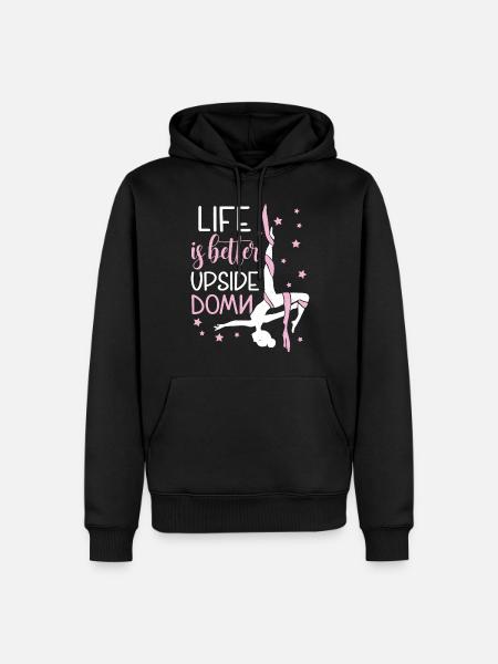 Aerialist - Aerial Yoga und Aerial Silk Akrobatik - Männer Premium Bio Hoodie - Schwarz