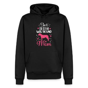 Meilleur lévrier irlandais Mama Ireland Greyhound - Sweat à capuche Premium bio Homme - noir - Devant - Nico (187cm)