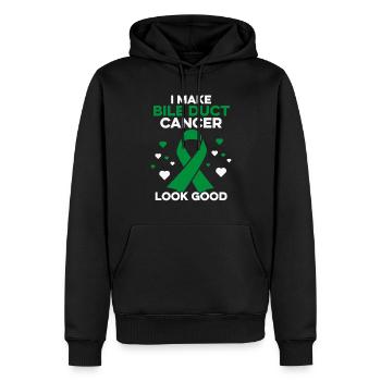 Ich lasse Gallengangskrebs gut aussehen Gallengang - Männer Premium Bio Hoodie - Schwarz - Vorne - Nico (187cm)