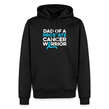 Dad Of a Prostate Cancer Warrior Family Prostate - Men’s Premium Organic Hoodie - black - Front - Nico (187cm)