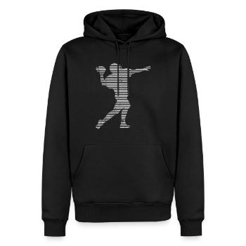 Football américain - Sweat à capuche Premium bio Homme - noir - Devant - Nico (187cm)