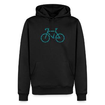 Bicyclette - Sweat à capuche Premium bio Homme - noir - Devant - Nico (187cm)