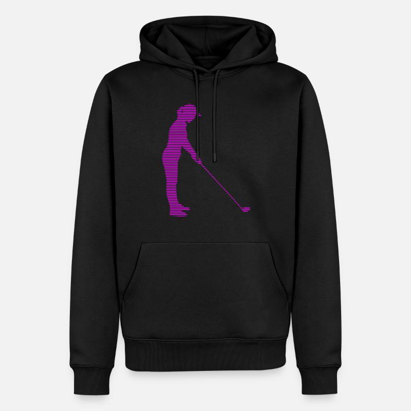 Fille de golf - Sweat à capuche Premium bio Homme - noir