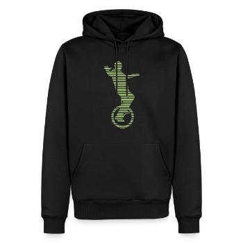 Einrad - Männer Premium Bio Hoodie - Schwarz - Vorne - Nico (187cm)