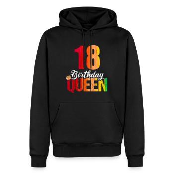 18 Jahre Alt 18 Geburtstag Birthday Queen - Männer Premium Bio Hoodie - Schwarz - Vorne - Nico (187cm)