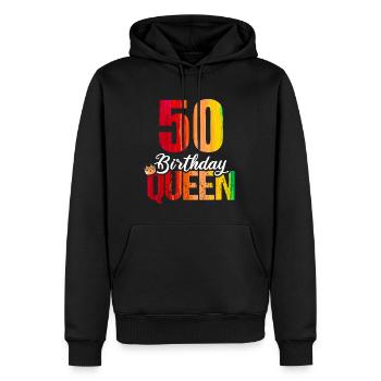 50 Jahre Alt 50 Geburtstag Birthday Queen - Männer Premium Bio Hoodie - Schwarz - Vorne - Nico (187cm)