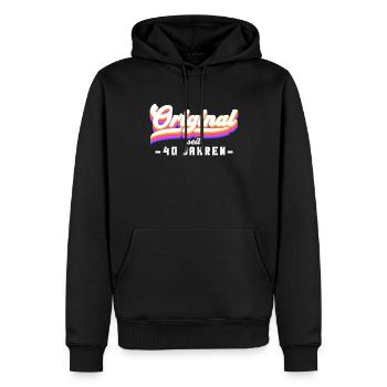 Original seit 40 Jahren 40 Jahre 40 Geburtstag - Männer Premium Bio Hoodie - Schwarz - Vorne - Nico (187cm)