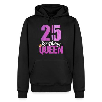 25 Jahre Alt 25 Geburtstag Birthday Queen - Männer Premium Bio Hoodie - Schwarz - Vorne - Nico (187cm)