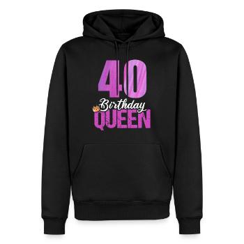 40 Jahre Alt 40 Geburtstag Birthday Queen - Männer Premium Bio Hoodie - Schwarz - Vorne - Nico (187cm)