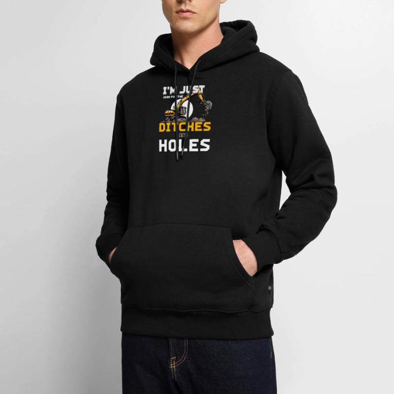 Construction machine machine operator Construction site excavator Men’s Premium Organic Hoodie