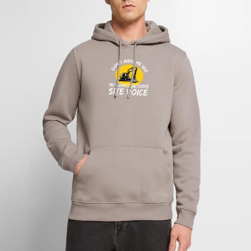 Construction machine machine operator Construction site excavator Men’s Premium Organic Hoodie