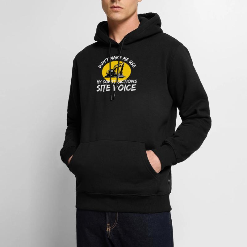Construction machine machine operator Construction site excavator Men’s Premium Organic Hoodie