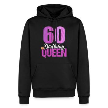 60 Jahre Alt 60 Geburtstag Birthday Queen - Männer Premium Bio Hoodie - Schwarz - Vorne - Nico (187cm)