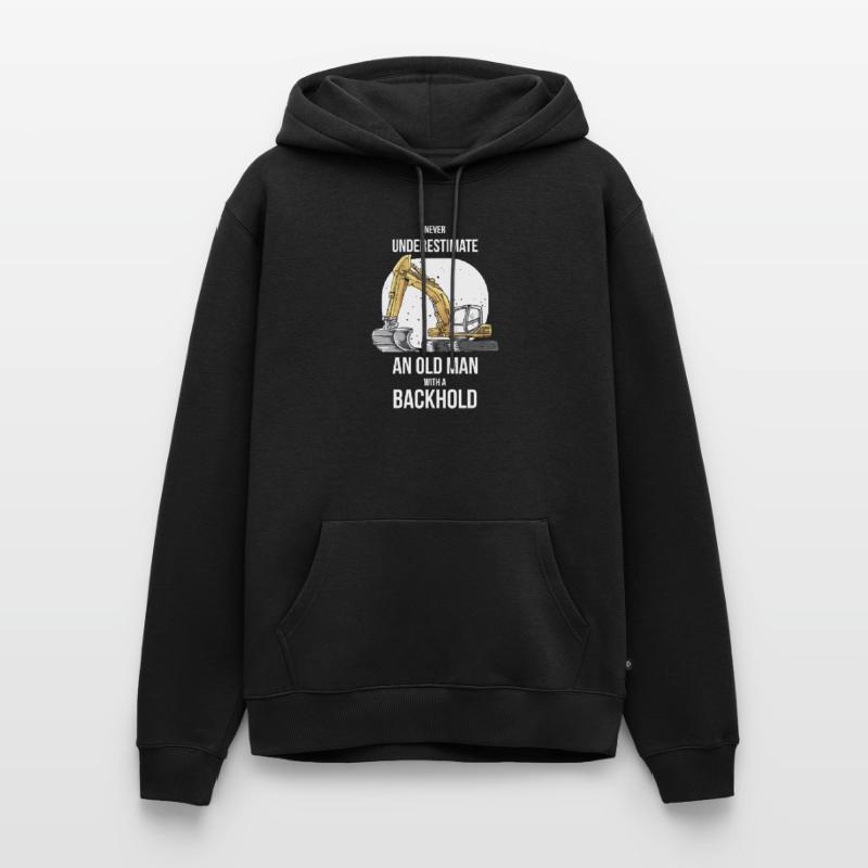 Construction machine machine operator Construction site excavator Men’s Premium Organic Hoodie