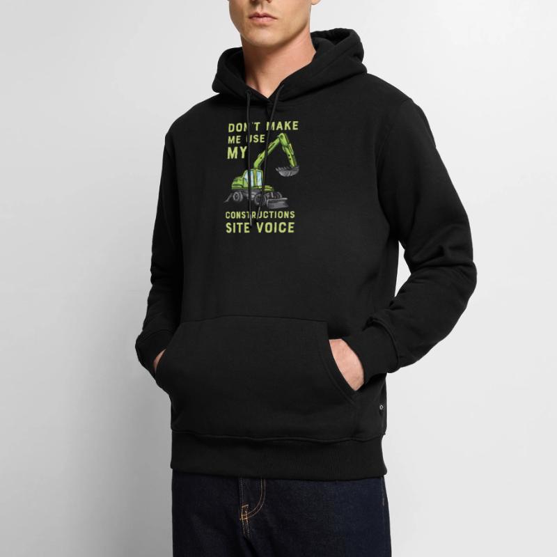 Construction machine machine operator Construction site excavator Men’s Premium Organic Hoodie