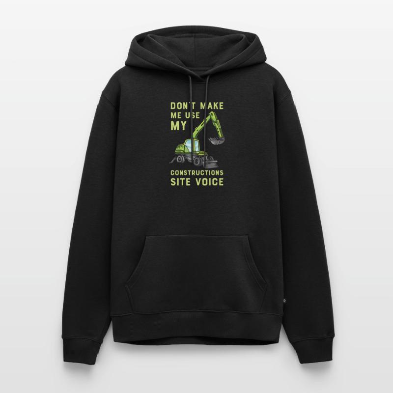 Construction machine machine operator Construction site excavator Men’s Premium Organic Hoodie