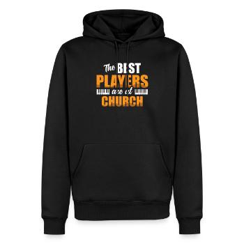 Les meilleurs musiciens de Church sont des pianistes - Sweat à capuche Premium bio Homme - noir - Devant - Nico (187cm)