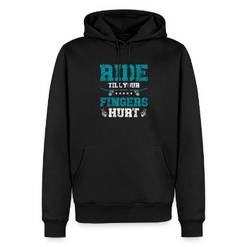 Roulez jusqu’à ce que vos doigts vous fassent mal Fingerboard - Sweat à capuche Premium bio Homme - noir - Devant - Nico (187cm)