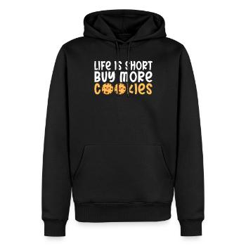 Keksliebhaber Geschenke - Männer Premium Bio Hoodie - Schwarz - Vorne - Nico (187cm)
