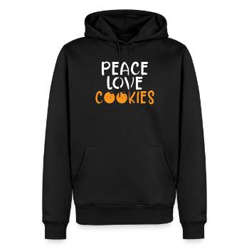 Cadeaux Cookie Lover - Sweat à capuche Premium bio Homme - noir - Devant - Nico (187cm)