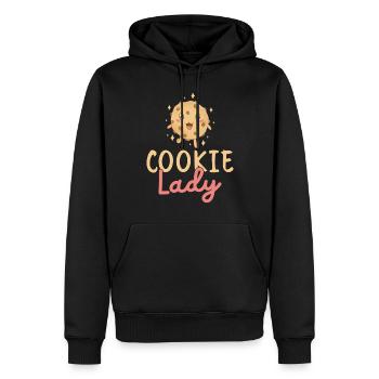 Cadeaux Cookie Lover - Sweat à capuche Premium bio Homme - noir - Devant - Nico (187cm)