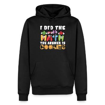 Cadeaux Cookie Lover - Sweat à capuche Premium bio Homme - noir - Devant - Nico (187cm)