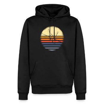 musicien de batterie - Sweat à capuche Premium bio Homme - noir - Devant - Nico (187cm)