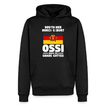 Ostdeutschland Ossi Deutschland DDR - Männer Premium Bio Hoodie - Schwarz - Vorne - Nico (187cm)