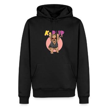K Pop Hund Koreanischer Pop - Männer Premium Bio Hoodie - Schwarz - Vorne - Nico (187cm)