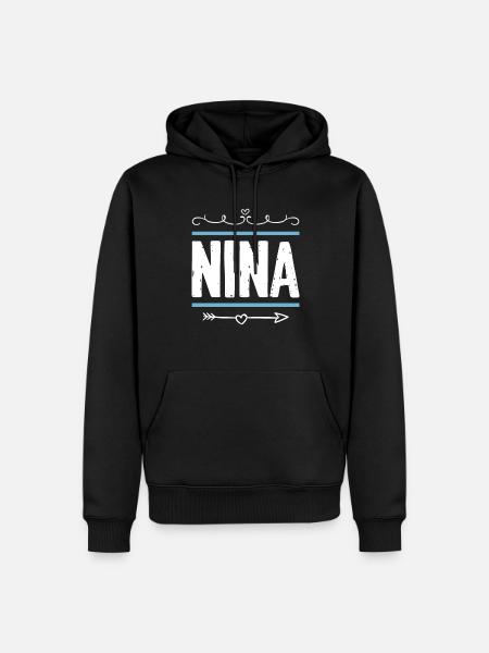Nina - Men’s Premium Organic Hoodie - black
