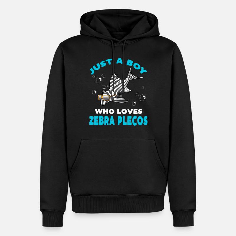 Poisson-chat zèbre Hypancistrus Poissonnier Gardien - Sweat à capuche Premium bio Homme - noir