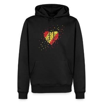 Drapeau espagnol Espagne España Drapeau espagnol - Sweat à capuche Premium bio Homme - noir - Devant - Nico (187cm)