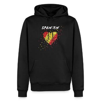Espagne Espagnol Drapeau espagnol Drapeau Espagnefan - Sweat à capuche Premium bio Homme - noir - Devant - Nico (187cm)