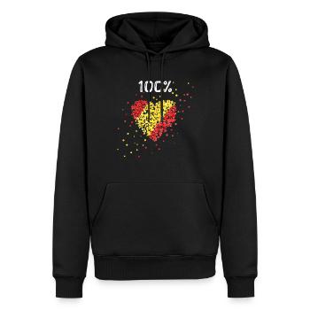 Espagne Espagnol Espagnol Drapeau espagnol Espagnefan - Sweat à capuche Premium bio Homme - noir - Devant - Nico (187cm)