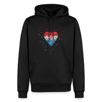 Hrvatska Croatie Drapeau croate Croate - Sweat à capuche Premium bio Homme - noir - Devant - Nico (187cm)