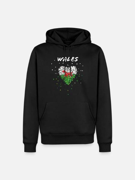 Wales Walesflagge Walesfahne Walesfan Fahne Flagge - Männer Premium Bio Hoodie - Schwarz