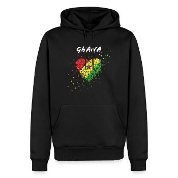 Ghana Afrika Ghanaflagge Ghanafahne Ghanese - Männer Premium Bio Hoodie - Schwarz - Vorne - Nico (187cm)