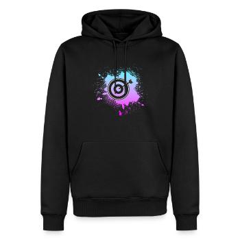 Darts - Männer Premium Bio Hoodie - Schwarz - Vorne - Nico (187cm)