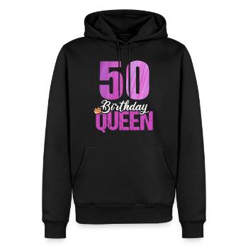 50 Jahre Alt 50 Geburtstag Birthday Queen - Männer Premium Bio Hoodie - Schwarz - Vorne - Nico (187cm)
