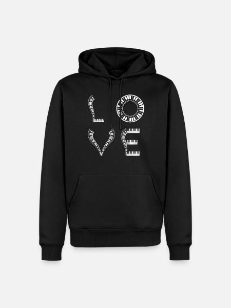 Piano Lover Piano Keyboard Player Piano Keyboardis - Men’s Premium Organic Hoodie - black