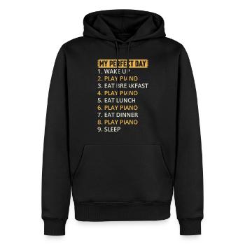 My Perfect Day Piano Keyboard Player - Keyboardist - Männer Premium Bio Hoodie - Schwarz - Vorne - Nico (187cm)