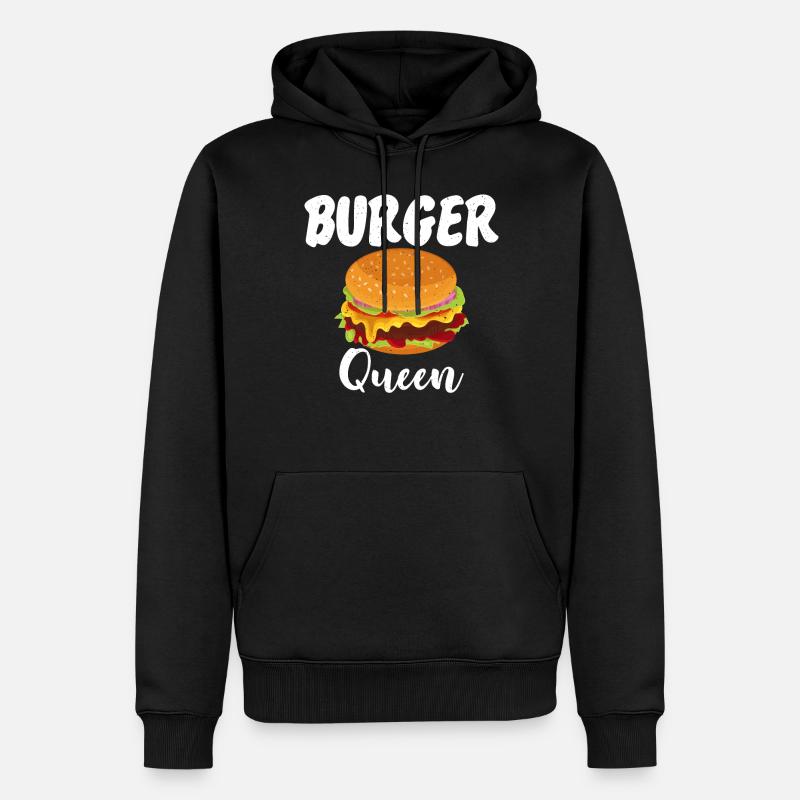 Burger Lover Geschenk - Männer Premium Bio Hoodie - Schwarz