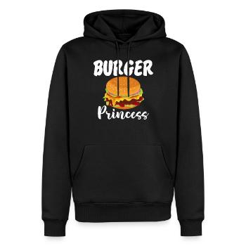 Burger Lover Cadeau - Sweat à capuche Premium bio Homme - noir - Devant - Nico (187cm)