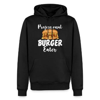 Burger Lover Gift - Men’s Premium Organic Hoodie - black - Front - Nico (187cm)