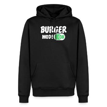 Burger Lover Gift - Men’s Premium Organic Hoodie - black - Front - Nico (187cm)