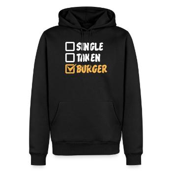 Burger Lover Gift - Men’s Premium Organic Hoodie - black - Front - Nico (187cm)