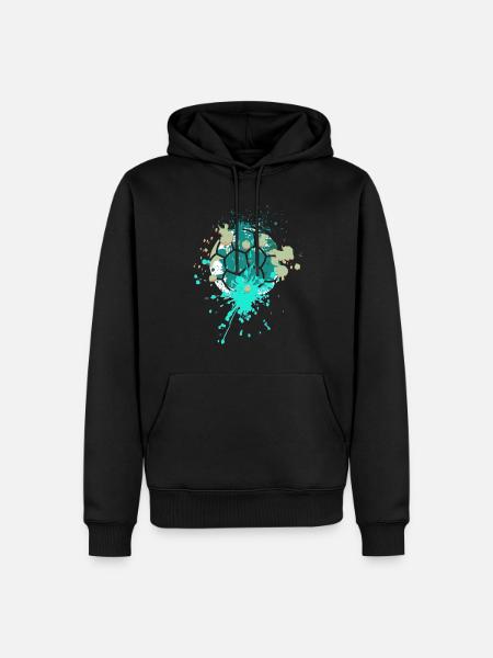 Splash Art Handball - Men’s Premium Organic Hoodie - black