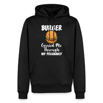 Burger Lover Cadeau - Sweat à capuche Premium bio Homme - noir - Devant - Nico (187cm)