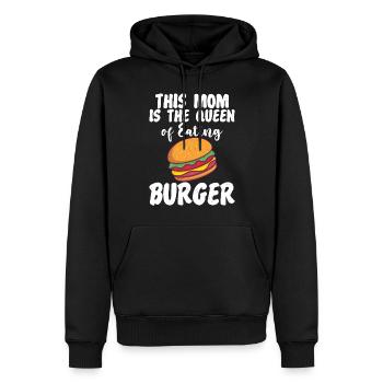 Burger Lover Cadeau - Sweat à capuche Premium bio Homme - noir - Devant - Nico (187cm)